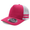 Hot Pink White Striped Trucker Caps